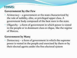 Erap political theories & processes | PPTX