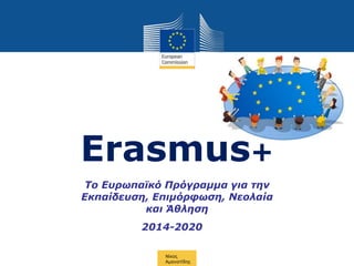 Erasmus+
Νίκος
Αμανατίδης
Το Ευρωπαϊκό Πρόγραμμα για την
Εκπαίδευση, Επιμόρφωση, Νεολαία
και Άθληση
2014-2020
 
