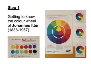 Step 1
Getting to know
the colour wheel
of Johannes Itten
(1888-1967).
 