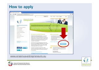 How to apply




www.erasmus-entrepreneurs.eu
 