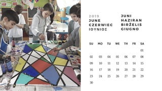 SU     MO     TU     WE     TH     FR     SA
                                              01
 02     03     04      05      06     07     08
 09       10      11      12      13      14      15
 16       17      18      19      20      21      22
 23       24      25     26     27    28    29
 30     
2 0 1 9
J U N E
C Z E R W I E C
Ι Ο Υ Ν Ι Ο Σ
J U N I
H A Z I R A N
B I R Ž E L I S
G I U G N O
 