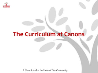 A Great School at the Heart of Our Community
The Curriculum at Canons
 