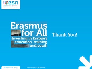 Thank You!
Erasmus for All | CNR Reykjavik
 