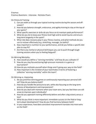 Newark School Erasmus Interview Pdf