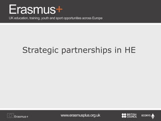 Strategic partnerships in HE

 