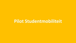 Project Studentmobiliteit – eduXchange (vervolg)
2022
● LDE-alliantie, Universiteit Leiden, TU Delft & Erasmus University ...