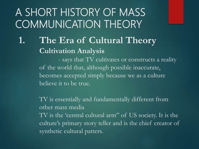 Eras of mass communication theories | PPT