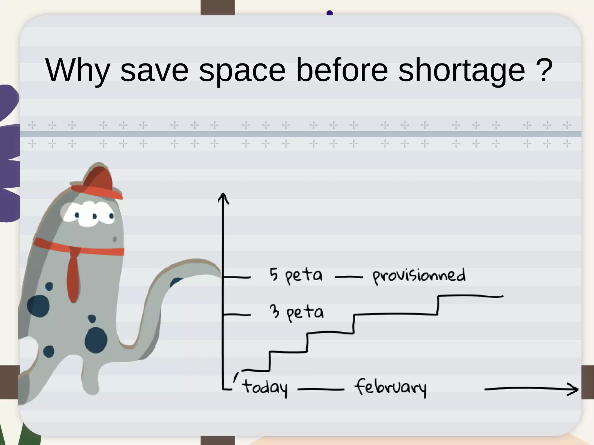 Why save space before shortage ?