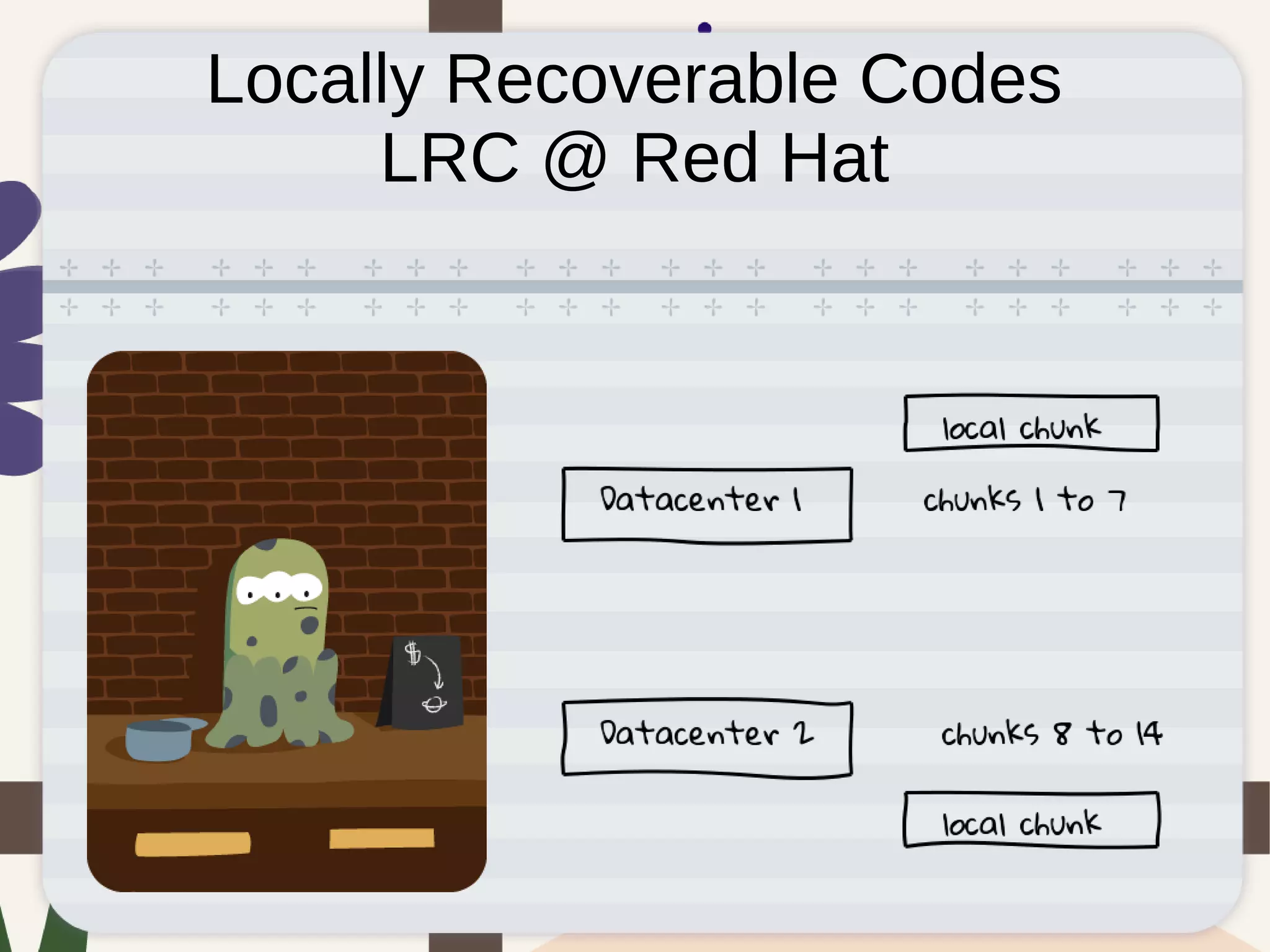 Locally Recoverable Codes
LRC @ Red Hat