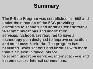 Benefits Texas Schools