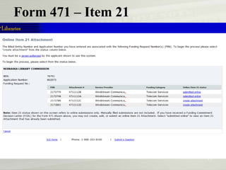 Form 471 – Item 21

71

 