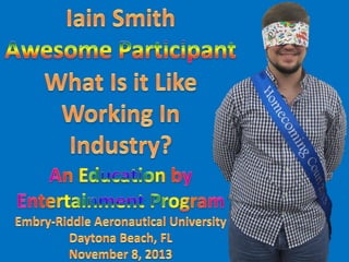 Iain Riddle Industry What Is It Like Working In Industry? Embry-Riddle Aeronautical ...