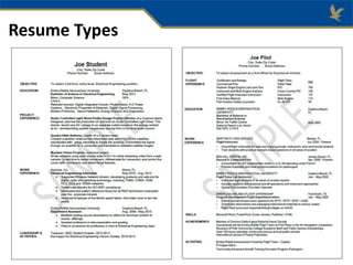 Resume Types
 