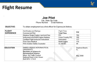 Flight Resume
 