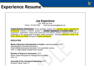 Experience Resume
 
