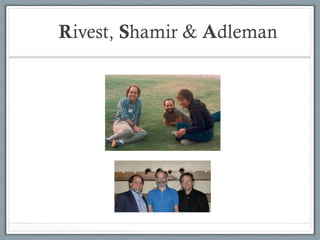 Rivest, Shamir & Adleman
 
