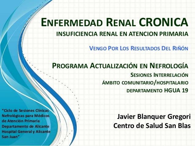 Enfermedad Renal insuficiencia renal crónica Enfermedad Renal insuficiencia renal crónica