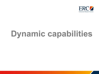 Dynamic capabilities
 