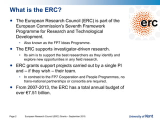 ERC Grants Explained | PPT