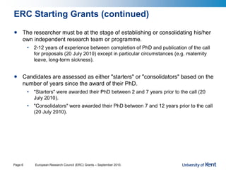 ERC Grants Explained | PDF