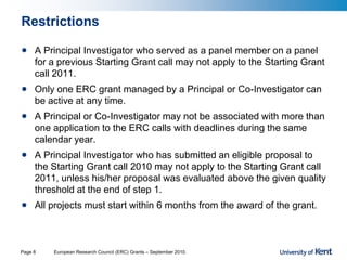 ERC Grants Explained | PDF