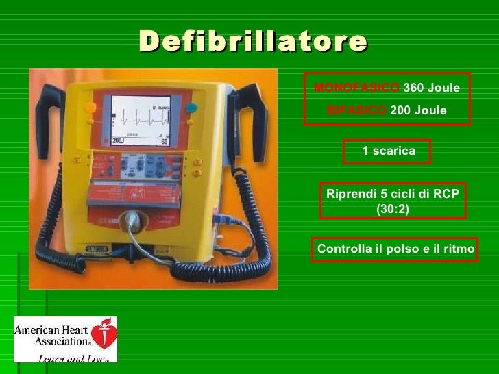 defibrillatore joule scaricare