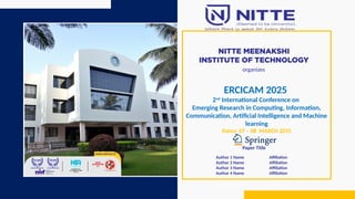 PPT TEMPLATE FOR CONFERENCES RELATED TO SPRINGER AND IEEE | PPTX