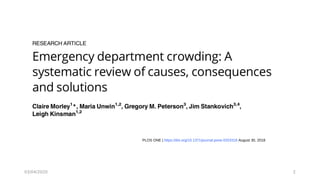 Emergency Department Crowding : a systematic review | PDF