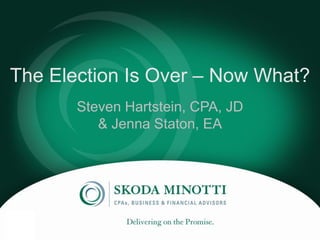 Delivering on the Promise.




The Election Is Over – Now What?
 