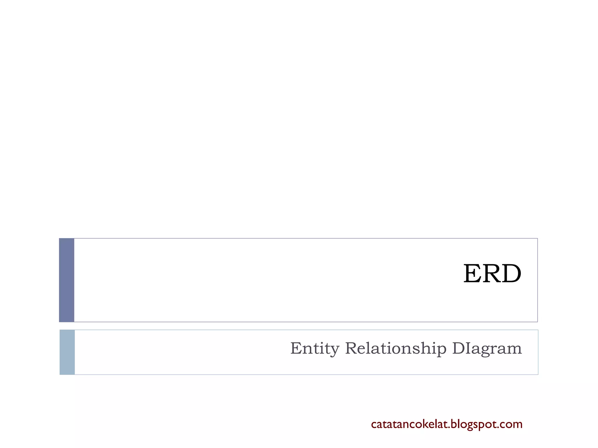 ERD
Entity Relationship DIagram

catatancokelat.blogspot.com

 
