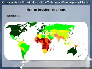 Human Development Index Beispiele: 