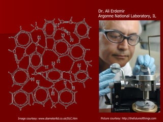 Picture courtesy: http://thefutureofthings.com Image courtesy: www.diameterltd.co.uk/DLC.htm  Dr. Ali Erdemir Argonne National Laboratory, IL 