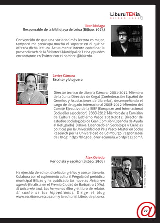 Programa completo do LiburuTekia de Bilbao (13 e 14 de novembro)