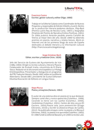 Programa completo do LiburuTekia de Bilbao (13 e 14 de novembro)