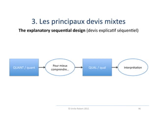 Emilie Robert Devis De Recherche Qualitative Et Mixte 2012