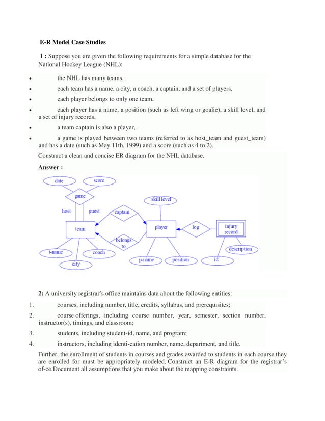 er diagram case study.pdf | IT and Internet Support | Internet
