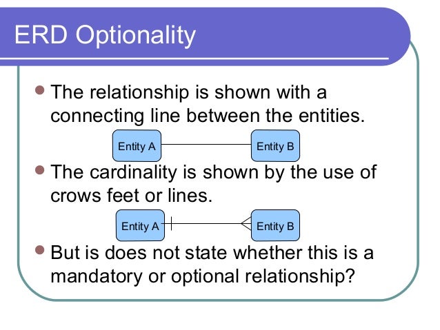 difference between mandatory and optional relationship