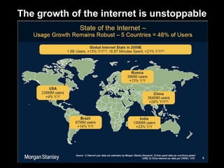 The growth of the internet is unstoppable