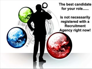 The best candidate for your role......is not necessarily registered with a Recruitment Agency right now!