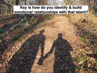 Key is how do you identify & build ‘emotional’ relationships with that talent?