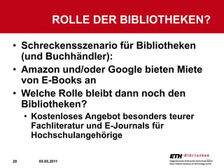 Wissenschaftliche Bibliotheken: E-Books im Format PDF