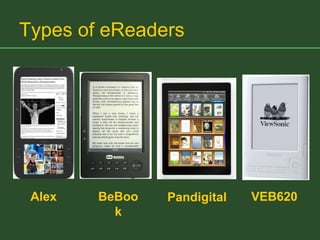 Types of eReaders Alex Pandigital BeBook VEB620 