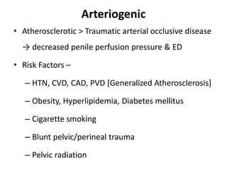 Erectile dysfunction - causes and diagnosis | PPTX