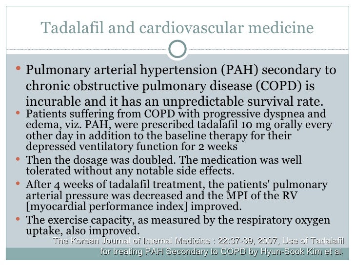 Cialis for pulmonary hypertension