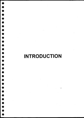 INTRODUCTION
 