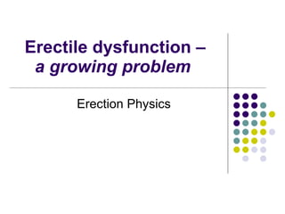 Erectile dysfunction – a growing problem   Erection Physics 