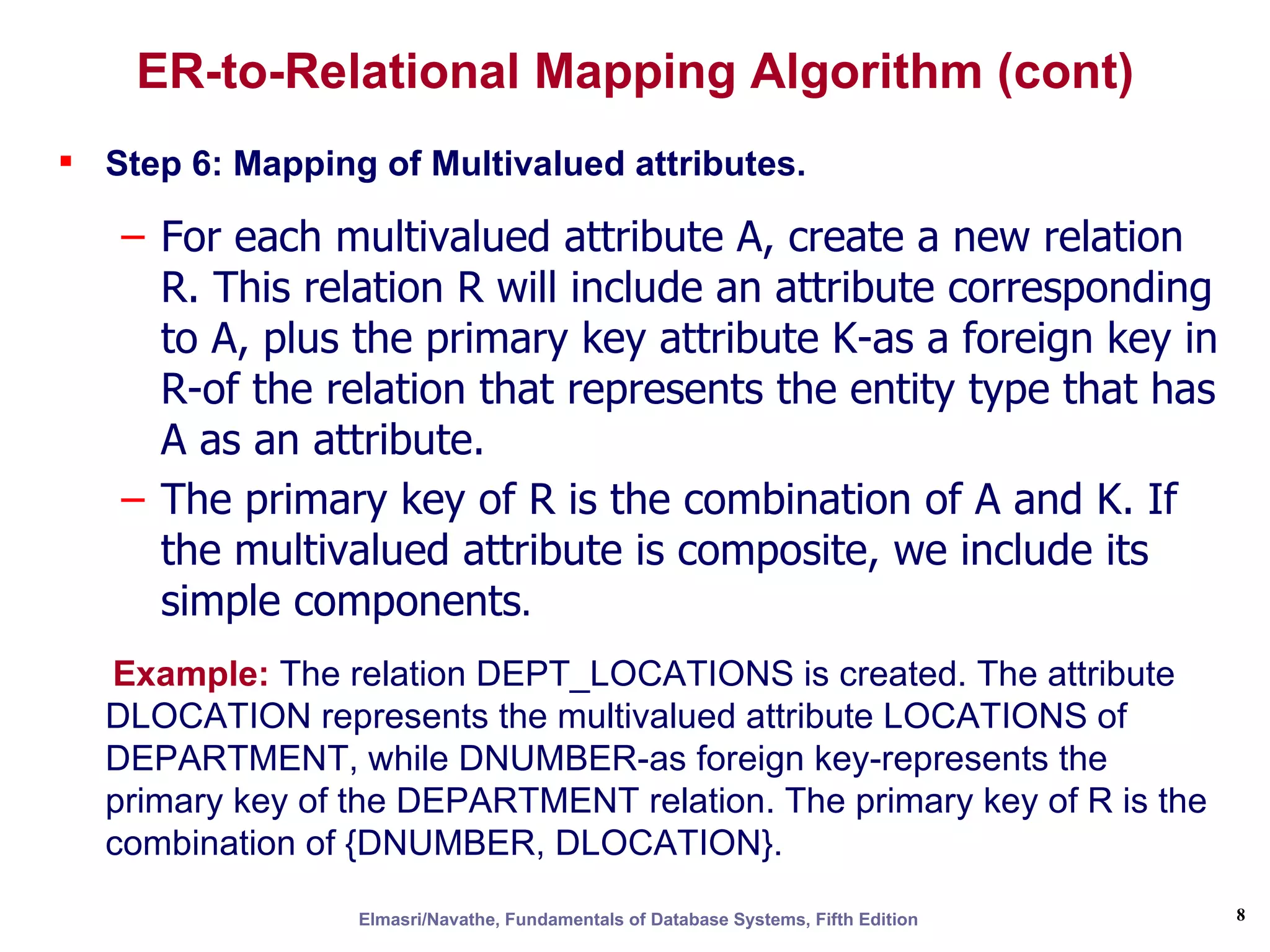 Er & eer to relational mapping | PPT