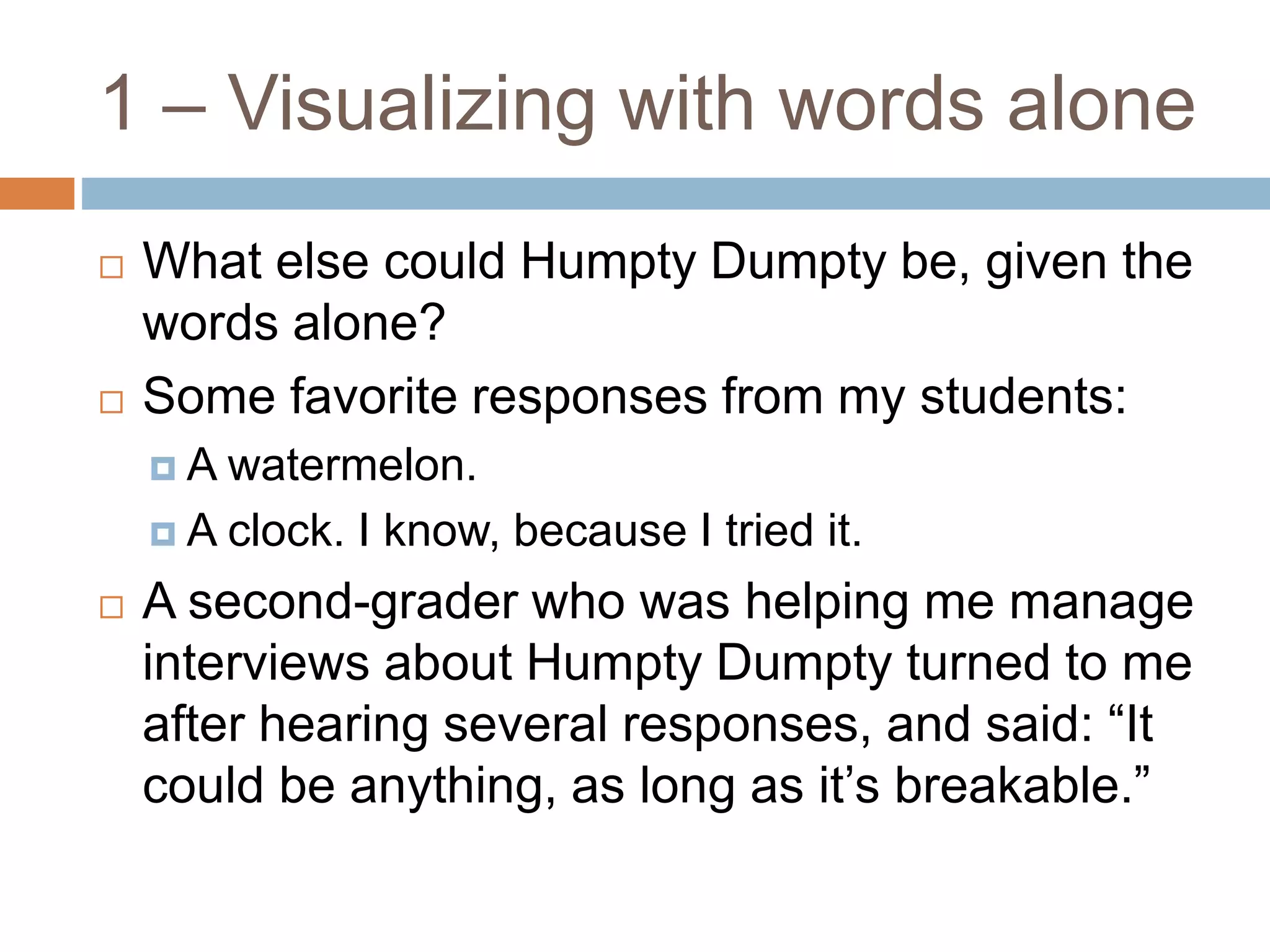 Putting Humpty Together Again: Visualization and Interpretation | PPT