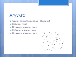 Эрэмбэлэлт хайлтын аргууд | PPT