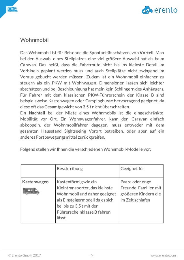 Erento Wohnmobil Ratgeber